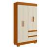 Guarda Roupas/Roupeiro Acp Maya 4 Portas MDP - Cinamomo/Off White