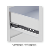 Mesa de Cabeceira Tuboarte Monza Branco/Branco