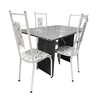 Mesa Paris + 4 Cadeiras N.39 Gr Luxo Brm/Br CI - Aço Coelho