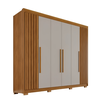 Roupeiro Salleto Granada Premium 6 Pts - C/Pés - Cin/Off