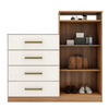 Comoda Demobile Aurea 2 portas e 4 gavetas - Amendola/off-white