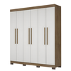 Roupeiro Josan Noronha 6 Pts Com Pe - Cinamomo/Off White