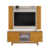 Conjunto Rack DJ Flat + Painel DJ Trend - Cedro/Bali