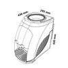 Bebedouro De Mesa Libell Stilo Hermetico, Branco/Cinza, 220V