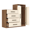 Comoda Demobile Aurea 2 portas e 4 gavetas - Amendola/off-white