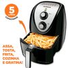 Fritadeira Elétrica Mondial Sem Óleo Air Fryer Grand Family AFN-50-BI - Preta/Inox