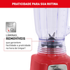 Liquidificador Arno Power Mix Limpa Facil 700W 5 Velocidades Vermelho - 220V