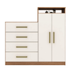 Comoda Demobile Aurea 2 portas e 4 gavetas - Amendola/off-white