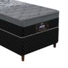 Cama Box Gazin Solteiro New York Hf Molejo  Molas Ensacadas Preto - Altura 0,65 Largura 0,88 Profundidade 1,88