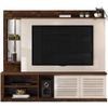 Home Theater DJ Móveis Domus p/TV de 70 Rustico Malbec / Off White