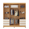 Guarda Roupa Demobile Roma Casal 4 portas - Cinamon/Off-white