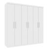 Roupeiro / Guarda Roupas Tcil Olimpo Com 8 Pes - Neve/Neve