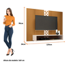 Painel Suspenso Hb Moveis Form 1.2M - Cor: Cinamomo/Off White