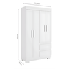 Guarda Roupas/Roupeiro Acp Maya 4 Portas MDP - Branco