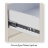 Mesa de Cabeceira Tuboarte Monza Off White/Freijo