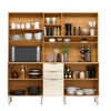 Kit Cozinha Demobile Amora 10 portas e 2 Gavetas - Cinamon/Off-white