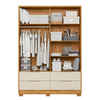 Guarda Roupa Demobile Domo Casal 4 portas e 4 gavetas - Cinamon/off-white