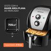 Fritadeira Elétrica Mondial Sem Óleo Air Fryer Mondial Mega Family AFN-80-BI 8L - Preta/Inox