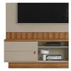 Estante Home Florianópolis, para TV até 70” 175cm - Gricio Fosco / Amendoa - Mobler