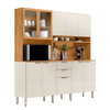 Kit Cozinha Demobile Amora 10 portas e 2 Gavetas - Cinamon/Off-white