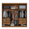 Roupeiro Salleto Granada Premium 6 Pts - C/Pés - Cin/Off