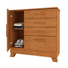 Comoda Tcil Chicago 4 Gavetas Com 4 Pes - Cinamomo/Cinamomo
