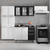 Cozinha Itatiaia Luce 4PÇ 3VD - Branca/Preto