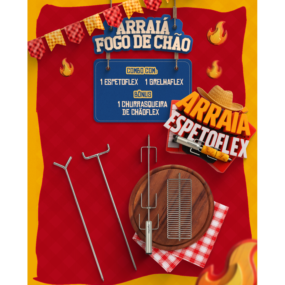COMBO ARRAIÁ FOGO DE CHÃO