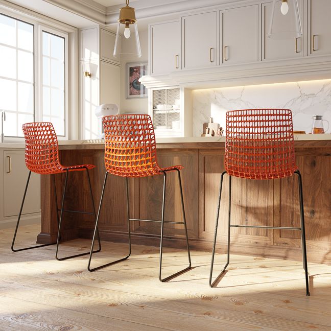 Conjunto com 4 banquetas Moiré Purple | Flexform