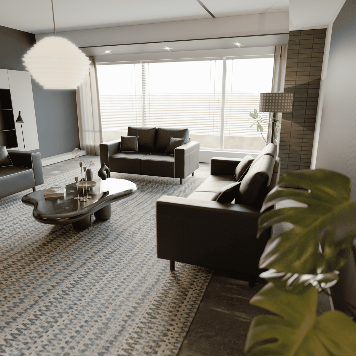 Sofá em couro 3 lugares Ravena | Flexform