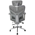 Cadeira Para Escritorio Ergonômica Premium Ajuste Lombar Cinza Mesh