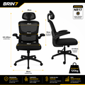 Cadeira De Escritório Com Apoio De Lombar 3D Brin7 B7-010-PT