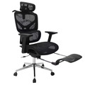 Cadeira Para Escritorio Ergonômica Premium Ajuste Lombar Preto Mesh