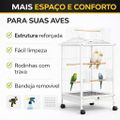 Viveiro Grande Para Aves Calopsita  Ring Neck Luxo Branco  
