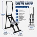 Simulador de Escada Fitness com Guidão Regulavel e Display
