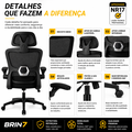 Cadeira De Escritório Com Apoio De Lombar 3D Brin7 B7-010-PT