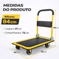 Carrinho Plataforma Aço Para Carga Suporta Até 150 KG Brin7