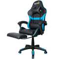 Cadeira Gamer Brin7 Couro Sintético Preto Azul