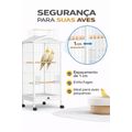 Viveiro Grande Para Aves Calopsita  Ring Neck Luxo Branco  