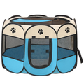 Cercado Dobrável Extra Grande Para Cães Gatos Portátil  - Azul