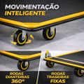 Carrinho Plataforma Aço Para Carga Suporta Até 150 KG Brin7