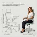 Cadeira De Escritório Brin7 B7 001 Ergonômica Azul Mesh