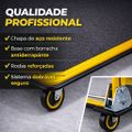Carrinho Plataforma Aço Para Carga Suporta Até 150 KG Brin7