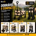 Carrinho Camping Suporta  100kg  Brin7 Modelo Grande