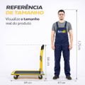 Carrinho Plataforma Aço Para Carga Suporta Até 150 KG Brin7