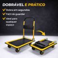 Carrinho Plataforma Aço Para Carga Suporta Até 150 KG Brin7