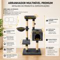 Arranhador Gatos Multinível Casinha Rede Sisal Premium 
