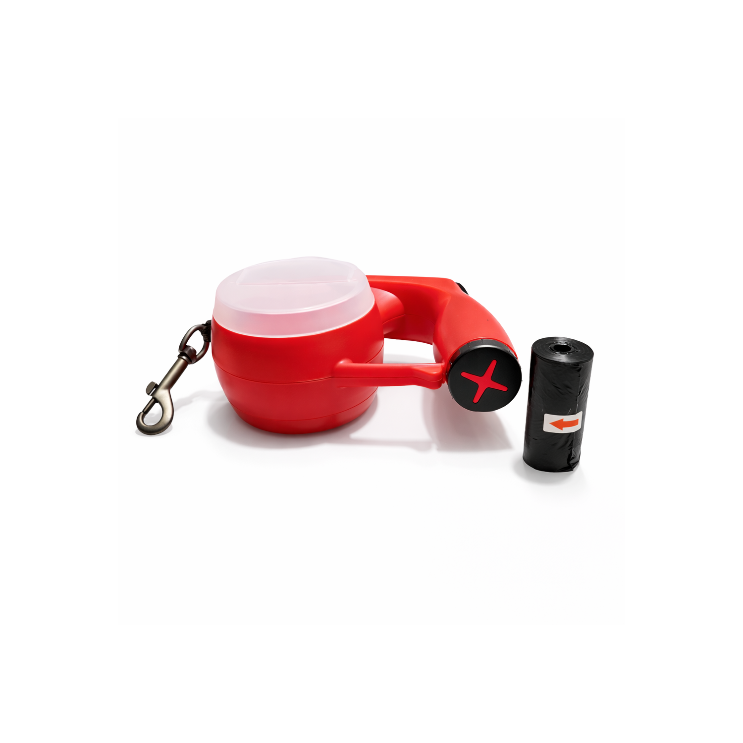 Guia Para Cachorros Retrátil de 4 Metros Com Lanterna Led - Vermelho