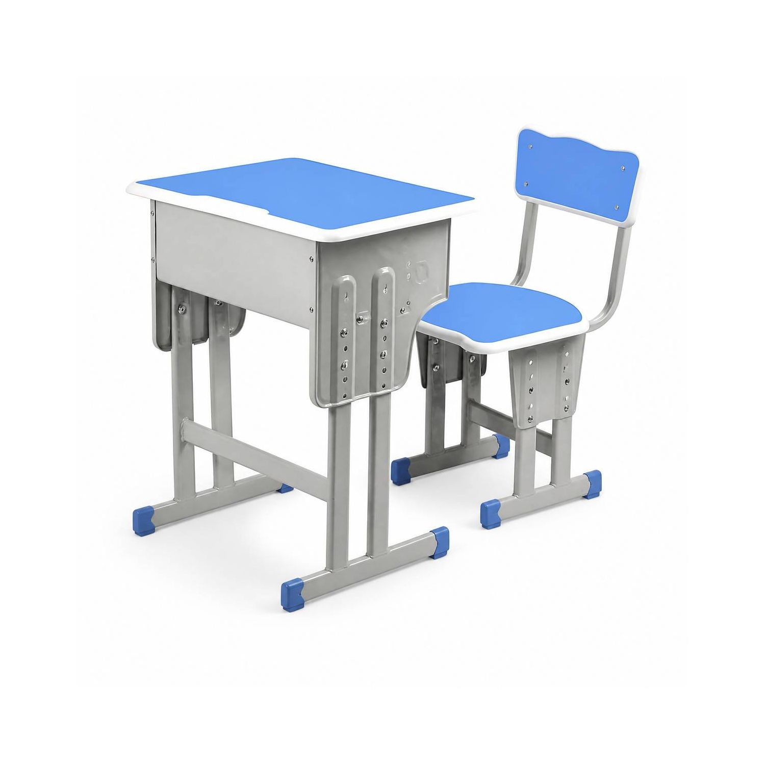 Mesa Infantil Escolar com Cadeira Altura Regulável Azul