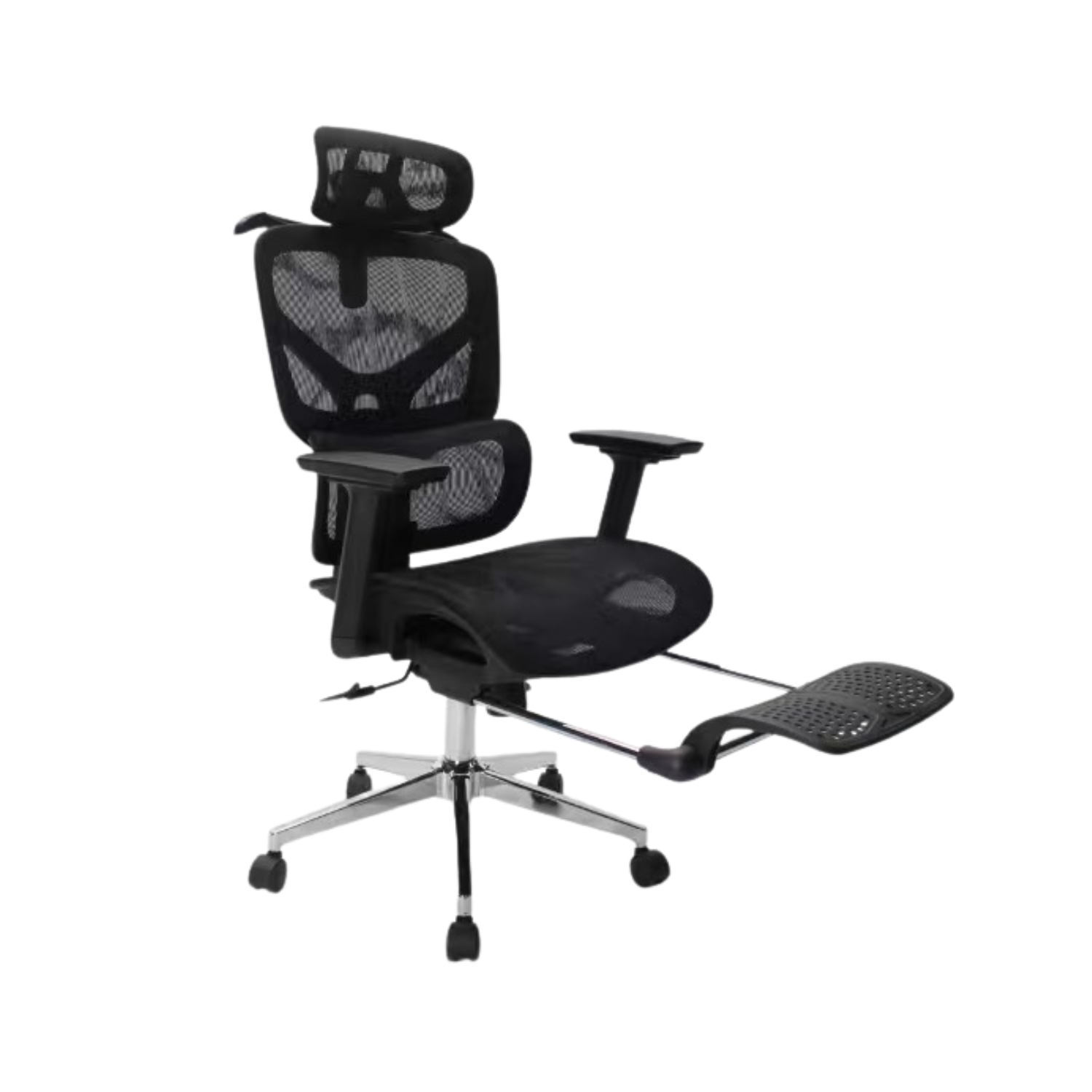Cadeira Para Escritorio Ergonômica Premium Ajuste Lombar Preto Mesh